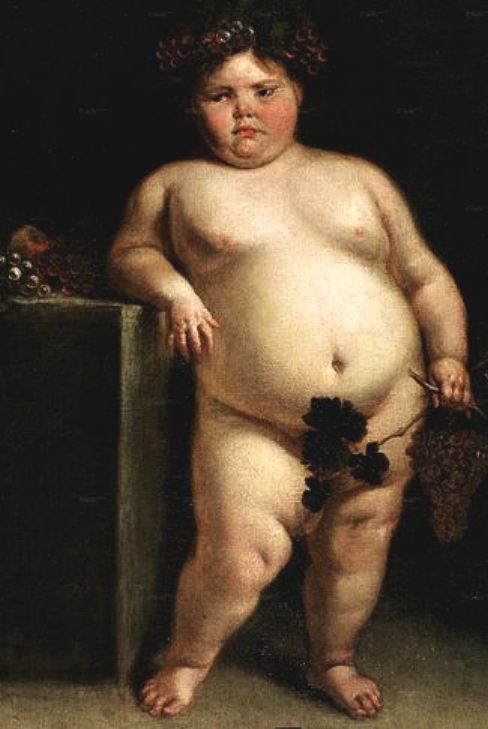 Obese fat boy la monstrua desnuda 1680 de Juan Carreno de Miranda.